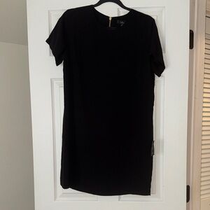 Lulus Elegant Black Short Sleeve Dress